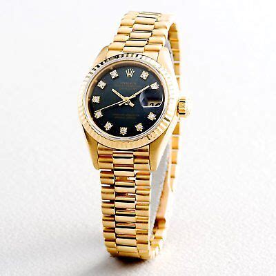 damen rolex gold schwarz|Rolex ladies watches.